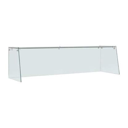 Straight Glass Sneeze Guard Assembly for 4 Door Counter • PAS-FT369
