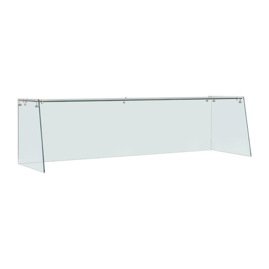 Straight Glass Sneeze Guard Assembly for 4 Door Counter • PAS-FT369
