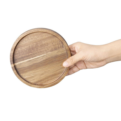 Olympia Acacia Round Plates 150(D)mm (Dimensions: 150(D)x20(H)mm) • PAS-FT610