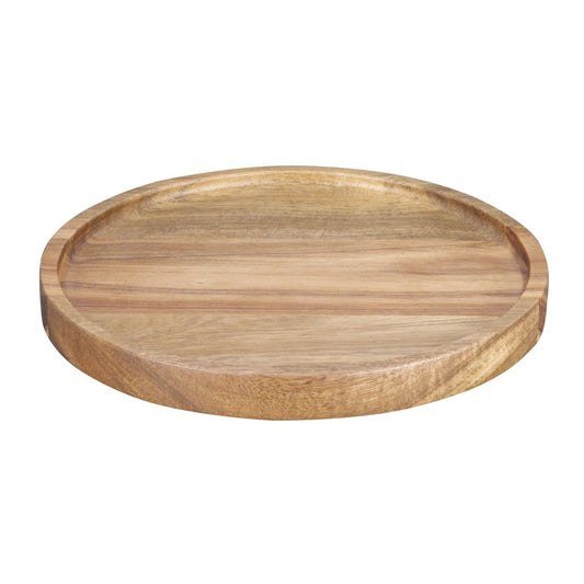 Olympia Acacia Round Plates 200(D)mm (Dimensions: 200(D)x20(H)mm) • PAS-FT611