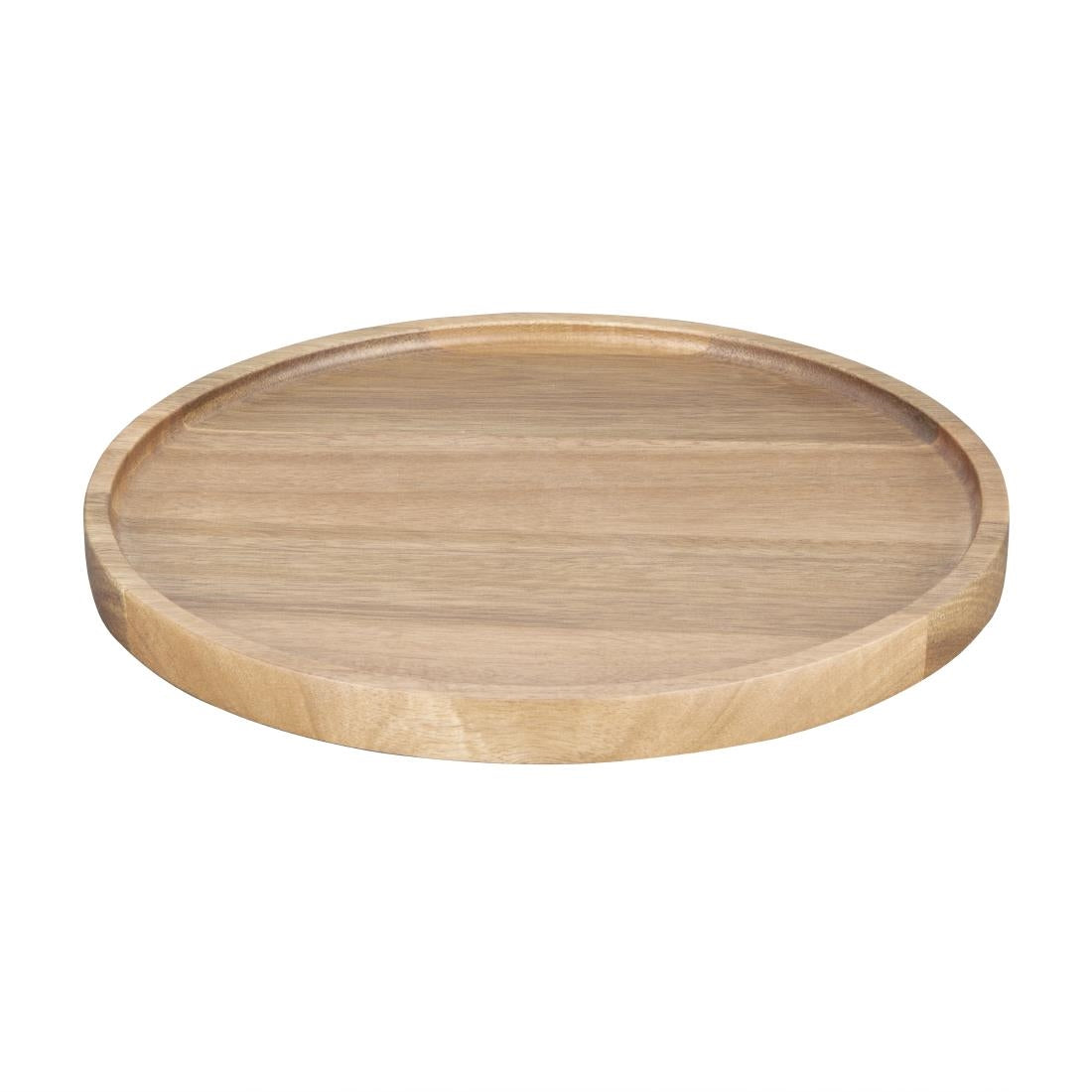 Olympia Acacia Round Plates 250(D)mm (Dimensions: 250(D)x20(H)mm) • PAS-FT612