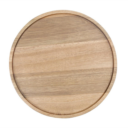 Olympia Acacia Round Plates 250(D)mm (Dimensions: 250(D)x20(H)mm) • PAS-FT612