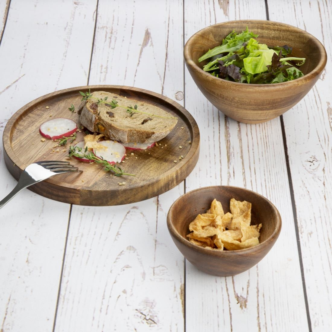 Olympia Acacia Bowls 100(D)x50(H)mm (Dimensions: 100(D)x50(H)mm) • PAS-FT613