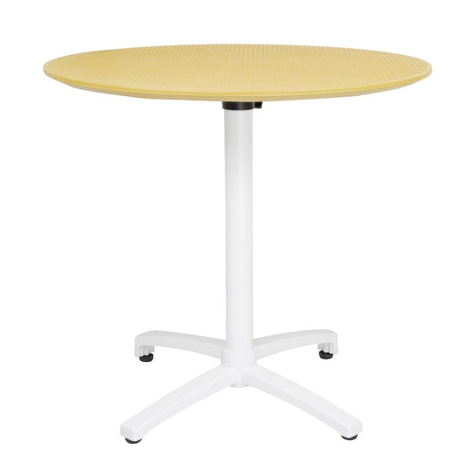 Bolero Folding PP Table 800mm - Mustard Yellow • PAS-FT622