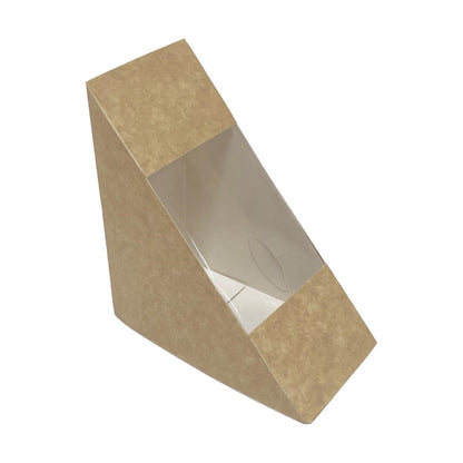 Fiesta Recyclable Standard Sandwich Wedge with PET window 65mm (500 Pack) (Recyclable | Pack quantity: 500) • PAS-FT650