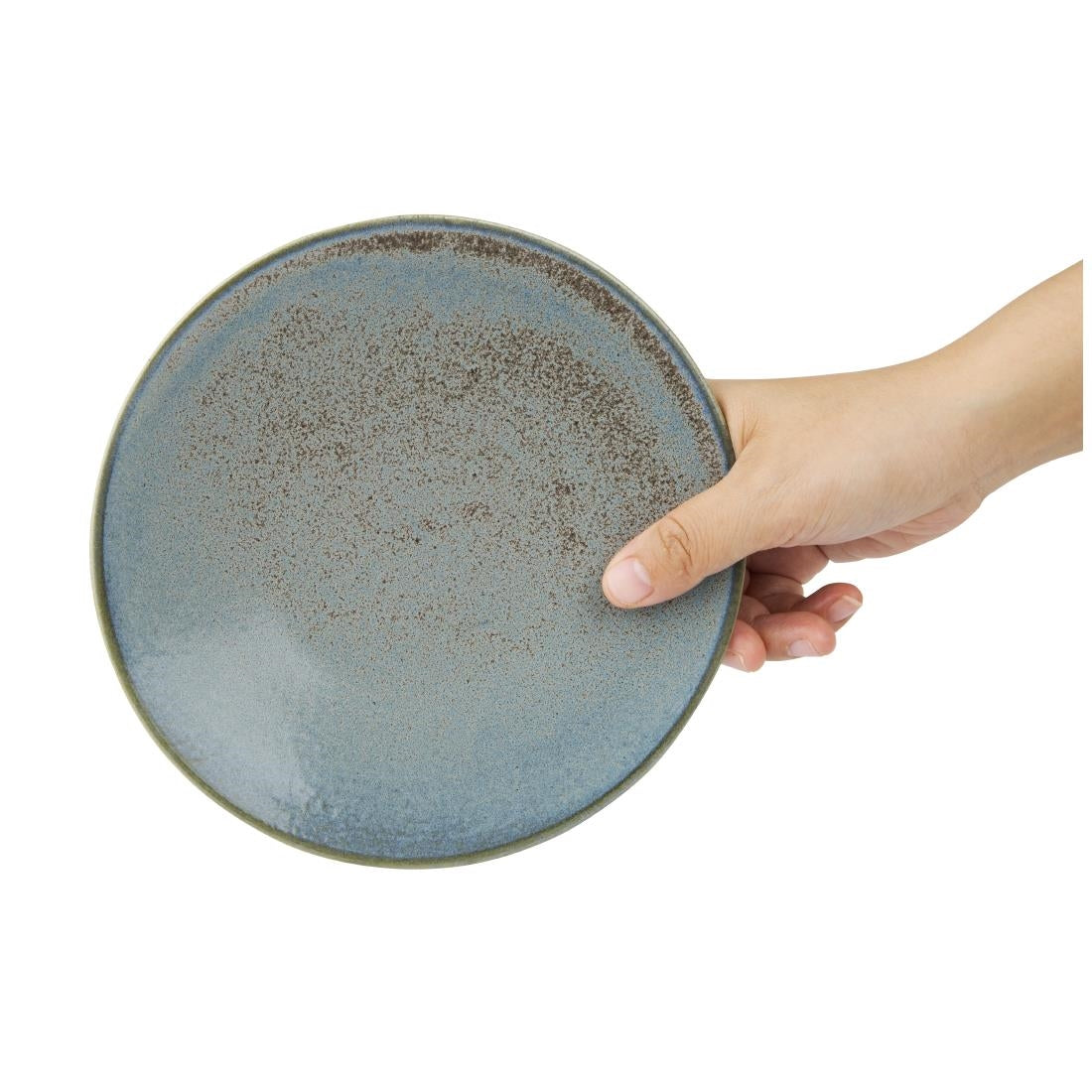 Olympia Ember Blue Coupe Plate - 180mm 7" (6 Pack) (180(Ø)x20(H)mm | Pack Quantity: 6) • PAS-FU172