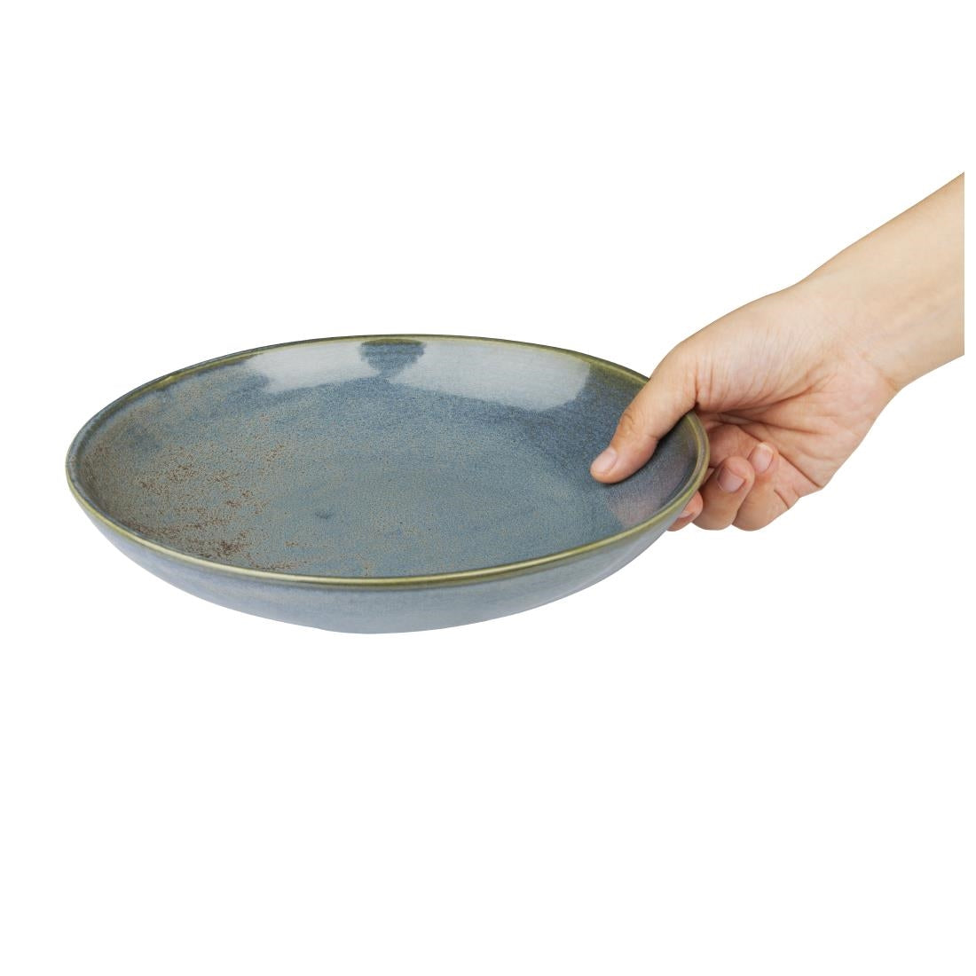 Olympia Ember Blue Low Coupe Bowl - 230x47mm 9" (4 Pack) (230(Ø)x47(H)mm | Pack Quantity: 4) • PAS-FU174