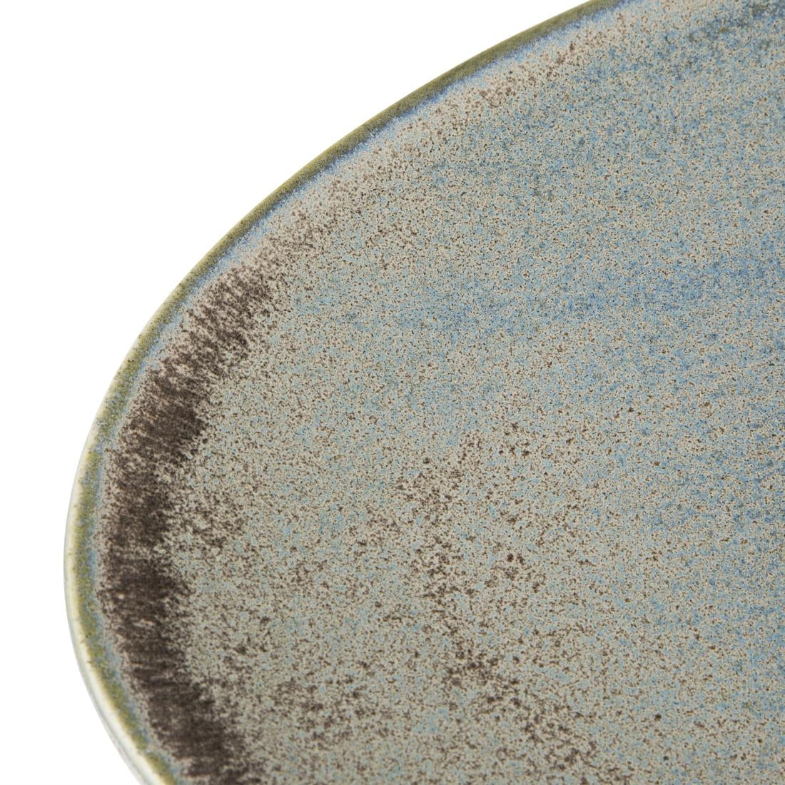Olympia Ember Blue Triangle Plate - 250x207mm 10" (6 Pack) (250(Ø)x25(H)mm | Pack Quantity: 6) • PAS-FU179