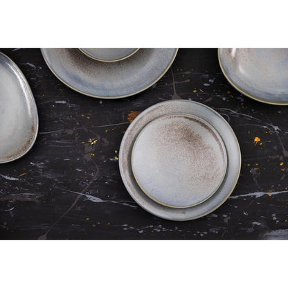 Olympia Ember Blue Triangle Plate - 250x207mm 10" (6 Pack) (250(Ø)x25(H)mm | Pack Quantity: 6) • PAS-FU179