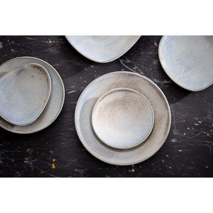 Olympia Ember Blue Triangle Plate - 250x207mm 10" (6 Pack) (250(Ø)x25(H)mm | Pack Quantity: 6) • PAS-FU179