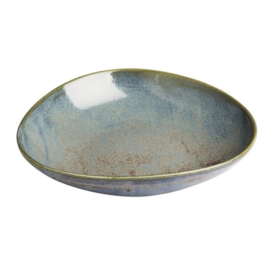 Olympia Ember Blue Triangle Bowl - 245x220mm 9.5" (Box 4) • PAS-FU181