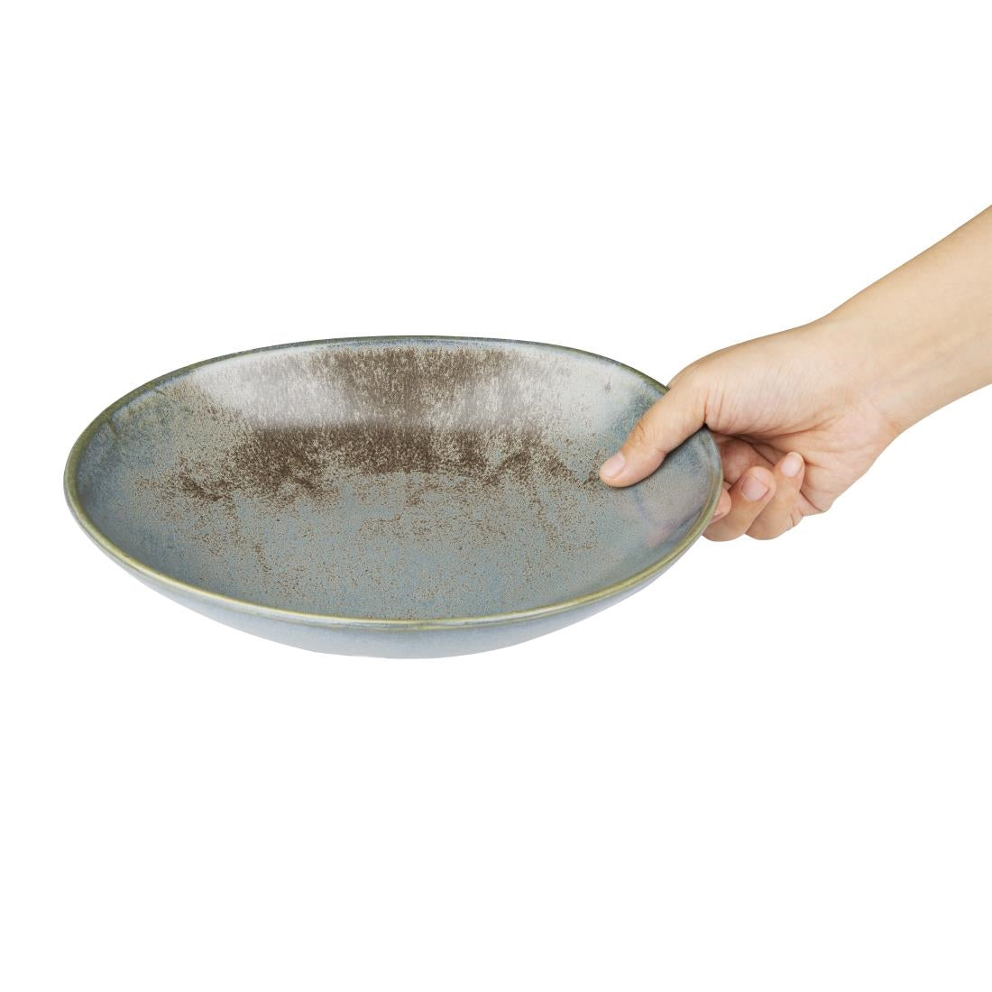 Olympia Ember Blue Triangle Bowl - 245x220mm 9.5" (Box 4) • PAS-FU181