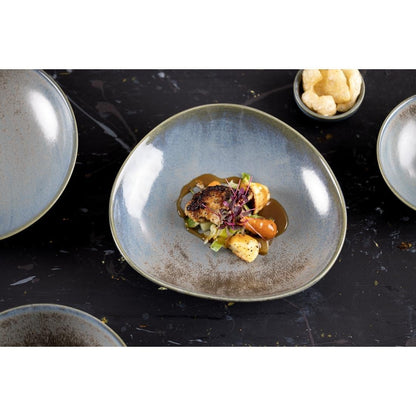 Olympia Ember Blue Triangle Bowl - 245x220mm 9.5" (Box 4) • PAS-FU181