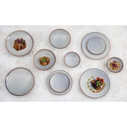 Olympia Drift Grey Plain Coupe Bowl - 205x65mm 8" (4 Pack) (205(Ø)x65(H)mm | Pack Quantity: 4) • PAS-FU191