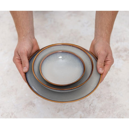 Olympia Drift Grey Plain Coupe Bowl - 205x65mm 8" (4 Pack) (205(Ø)x65(H)mm | Pack Quantity: 4) • PAS-FU191