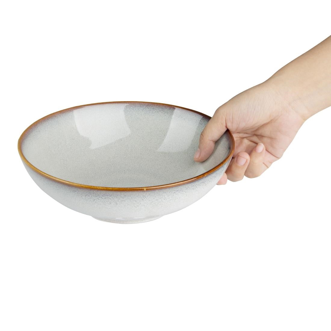 Olympia Drift Grey Plain Coupe Bowl - 205x65mm 8" (4 Pack) (205(Ø)x65(H)mm | Pack Quantity: 4) • PAS-FU191
