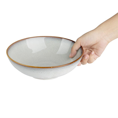 Olympia Drift Grey Plain Coupe Bowl - 205x65mm 8" (4 Pack) (205(Ø)x65(H)mm | Pack Quantity: 4) • PAS-FU191