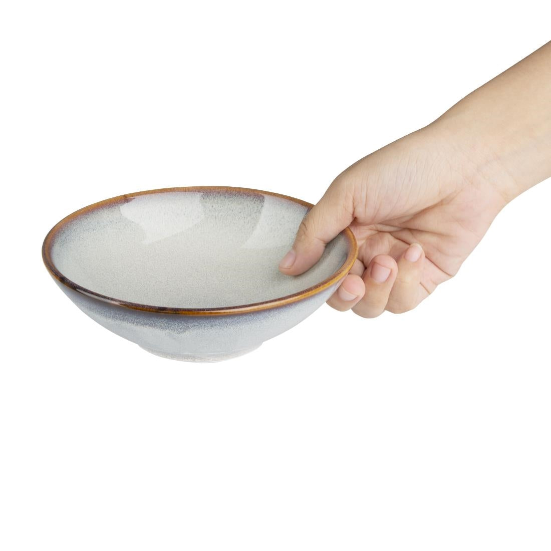 Olympia Drift Grey Plain Coupe Bowl - 155x48mm 6" (6 Pack) (155(Ø)x47(H)mm | Pack Quantity: 6) • PAS-FU192