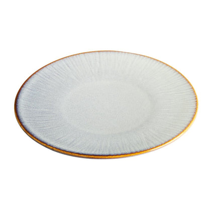 Olympia Drift Grey Embossed Coupe Plate - 220mm 9" (Box 6) • PAS-FU195