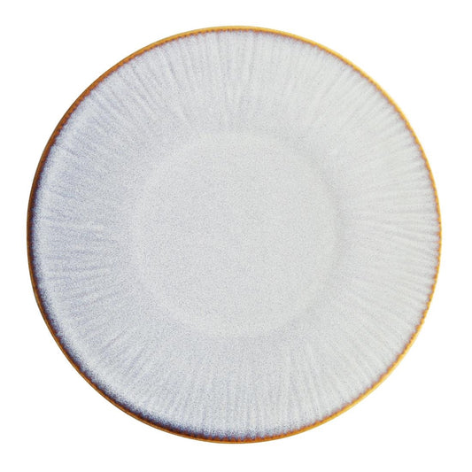Olympia Drift Grey Embossed Coupe Plate - 220mm 9" (6 Pack) (220(Ø)x24(H)mm | Pack Quantity: 6) • PAS-FU195
