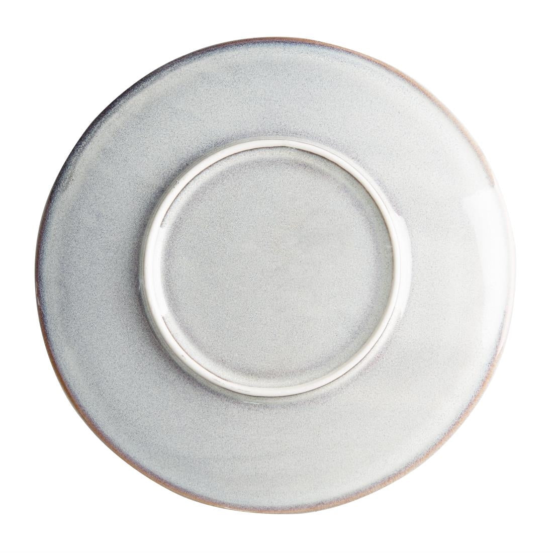 Olympia Drift Grey Embossed Coupe Plate - 220mm 9" (Box 6) • PAS-FU195