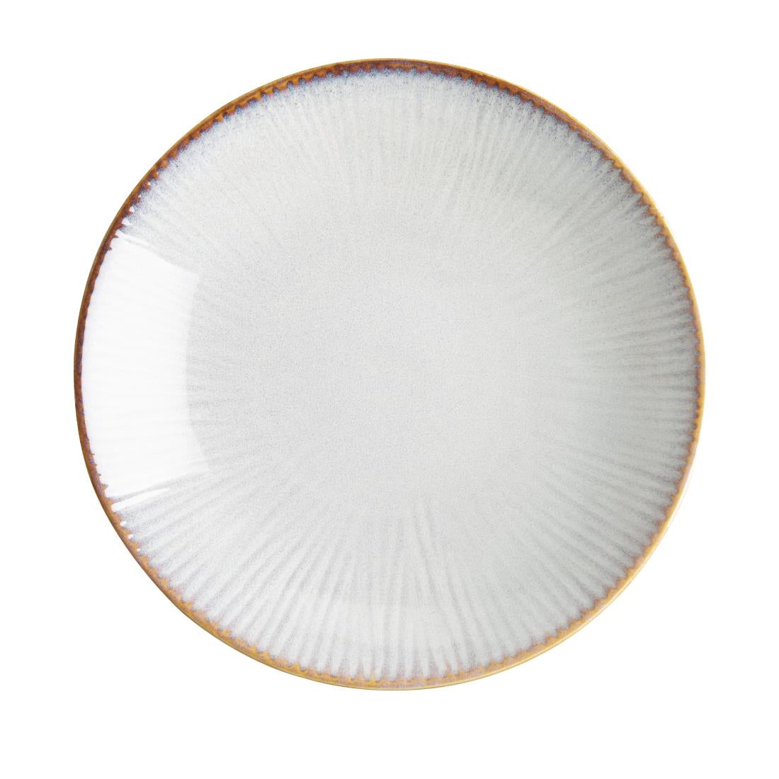 Olympia Drift Grey Embossed Coupe Low Bowls 260mm (4 Pack) (Pack of 4) • PAS-FU197