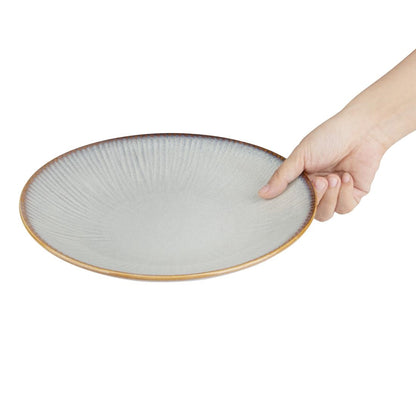 Olympia Drift Grey Embossed Coupe Low Bowls 260mm (4 Pack) (Pack of 4) • PAS-FU197