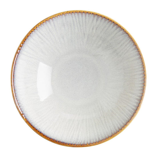 Olympia Drift Grey Embossed Coupe Bowl - 205x65mm 8" (4 Pack) (205(Ø)x65(H)mm | Pack Quantity: 4) • PAS-FU198