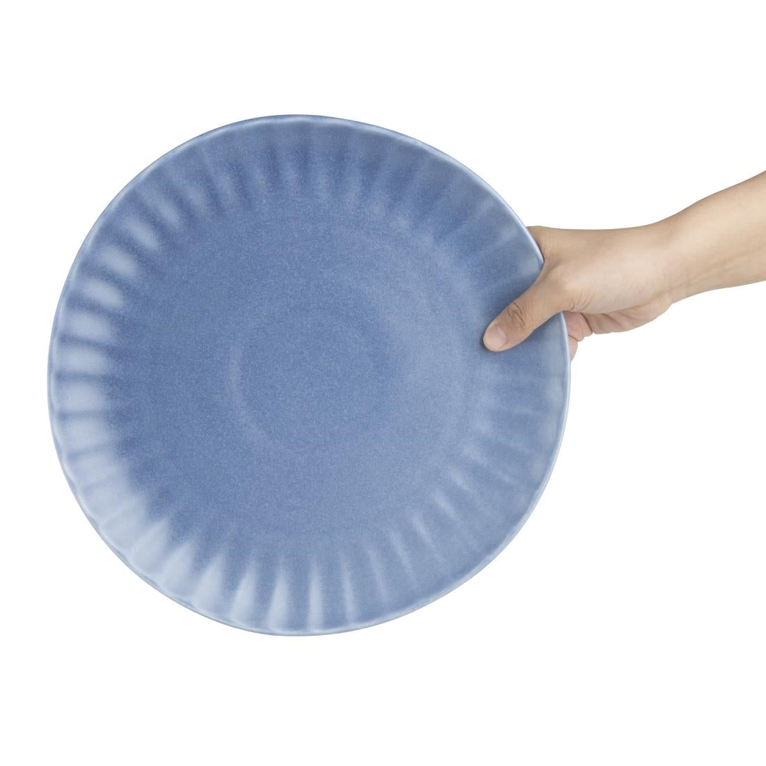 Olympia Corallite Blue Plate - 280mm 11" (6 Pack) (280(Ø)mm | Pack Quantity: 6) • PAS-FU200
