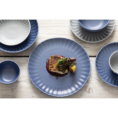 Olympia Corallite Blue Plate - 205mm 8" (6 Pack) (205(Ø)mm | Pack Quantity: 6) • PAS-FU201