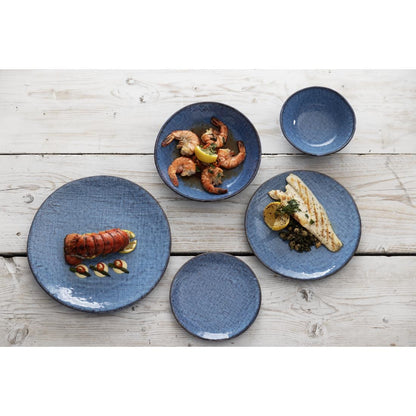 Olympia Denim Blue Coupe Plate - 180mm 7" (6 Pack) (180(Ø)x19(H)mm | Pack Quantity: 6) • PAS-FU220