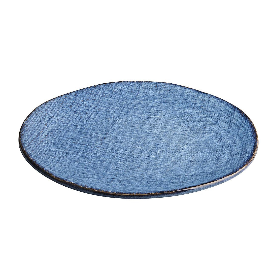 Olympia Denim Blue Coupe Plate - 230mm 9" (6 Pack) (230(Ø)x22(H)mm | Pack Quantity: 6) • PAS-FU221