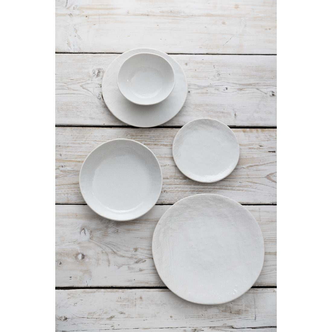 Olympia Denim White Coupe Plate - 230mm 9" (Box 6) • PAS-FU226
