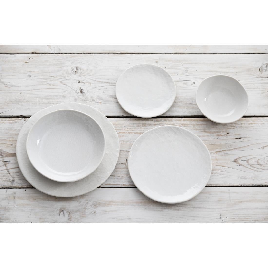 Olympia Denim White Coupe Plate - 285mm 11" (Box 4) • PAS-FU227