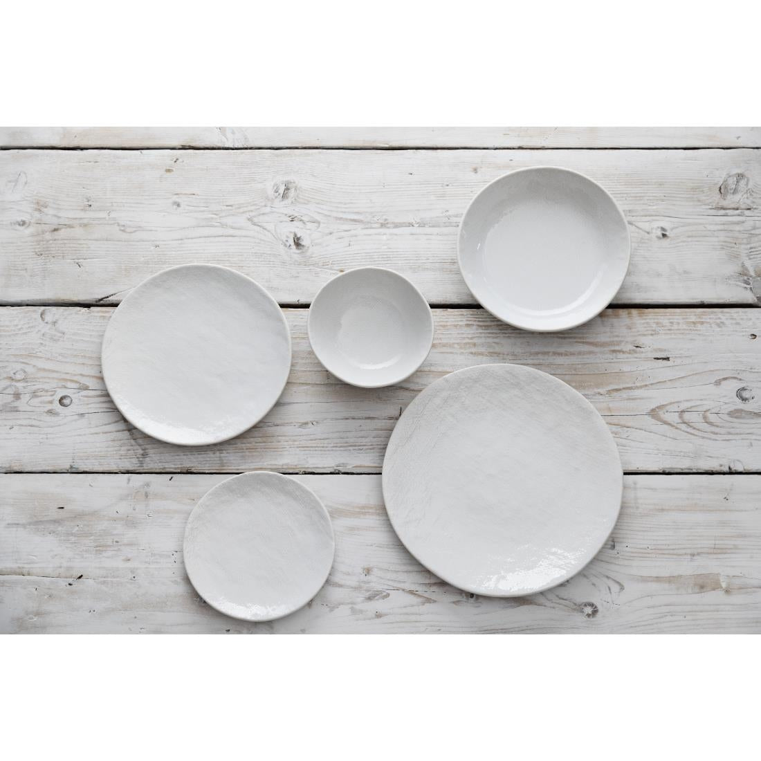 Olympia Denim White Coupe Plate - 180mm 7" (Box 6) • PAS-FU225