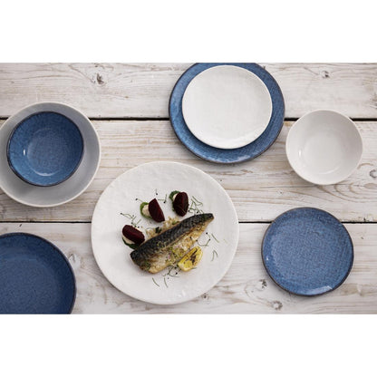 Olympia Denim White Coupe Plate - 180mm 7" (Box 6) • PAS-FU225