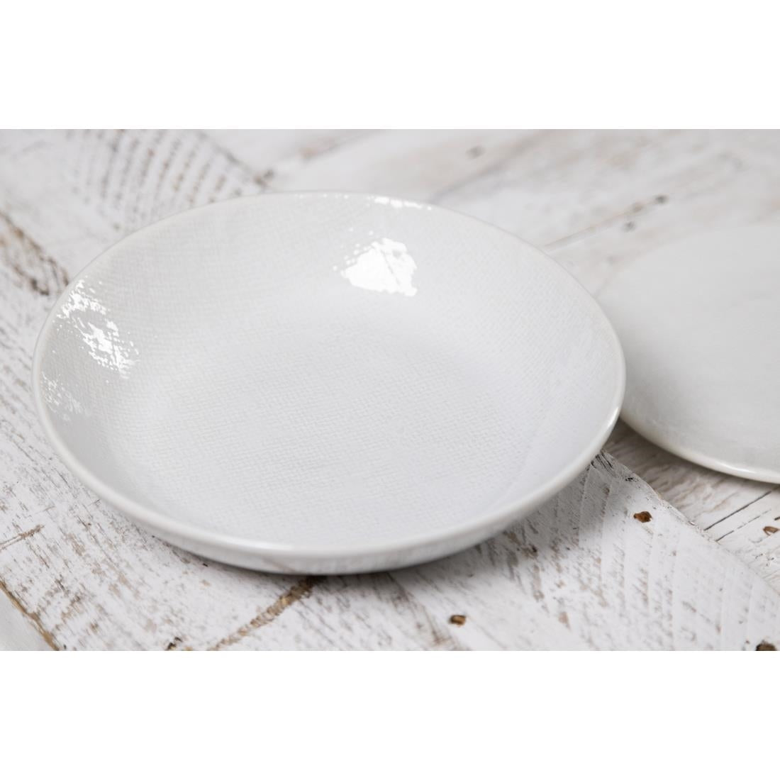 Olympia Denim White Coupe Bowl - 220x46mm 9" (Box 6) • PAS-FU228