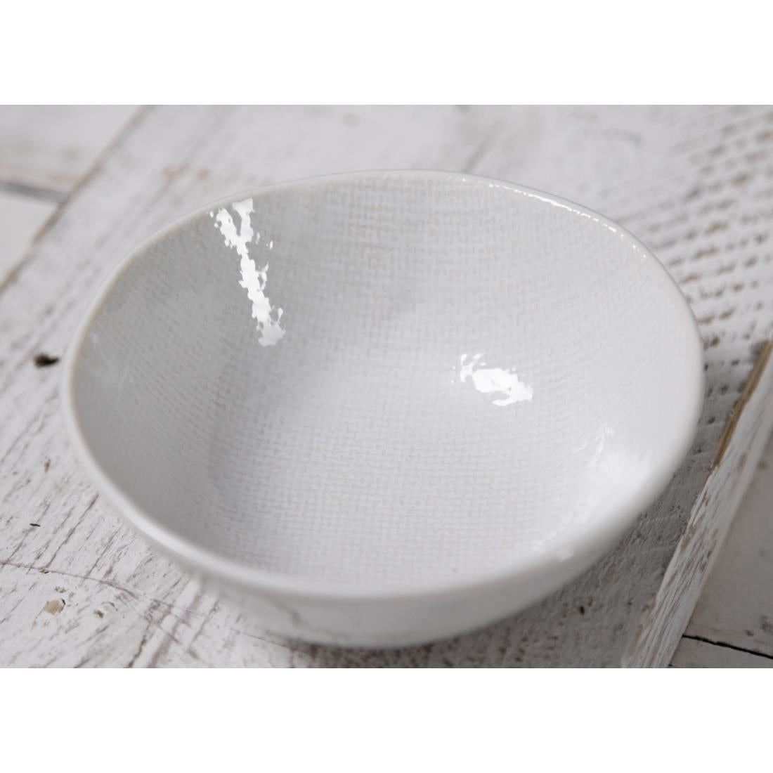 Olympia Denim White Coupe Bowl - 160x60mm 6" (6 Pack) (Dimensions 160(Ø)x59(H)mm) • PAS-FU229