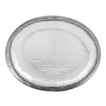 Olympia Hammered Stainless Steel Oval Dish 280x230mm • PAS-FU283