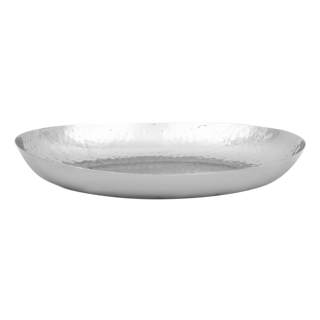 Olympia Hammered Stainless Steel Oval Dish 280x230mm • PAS-FU283