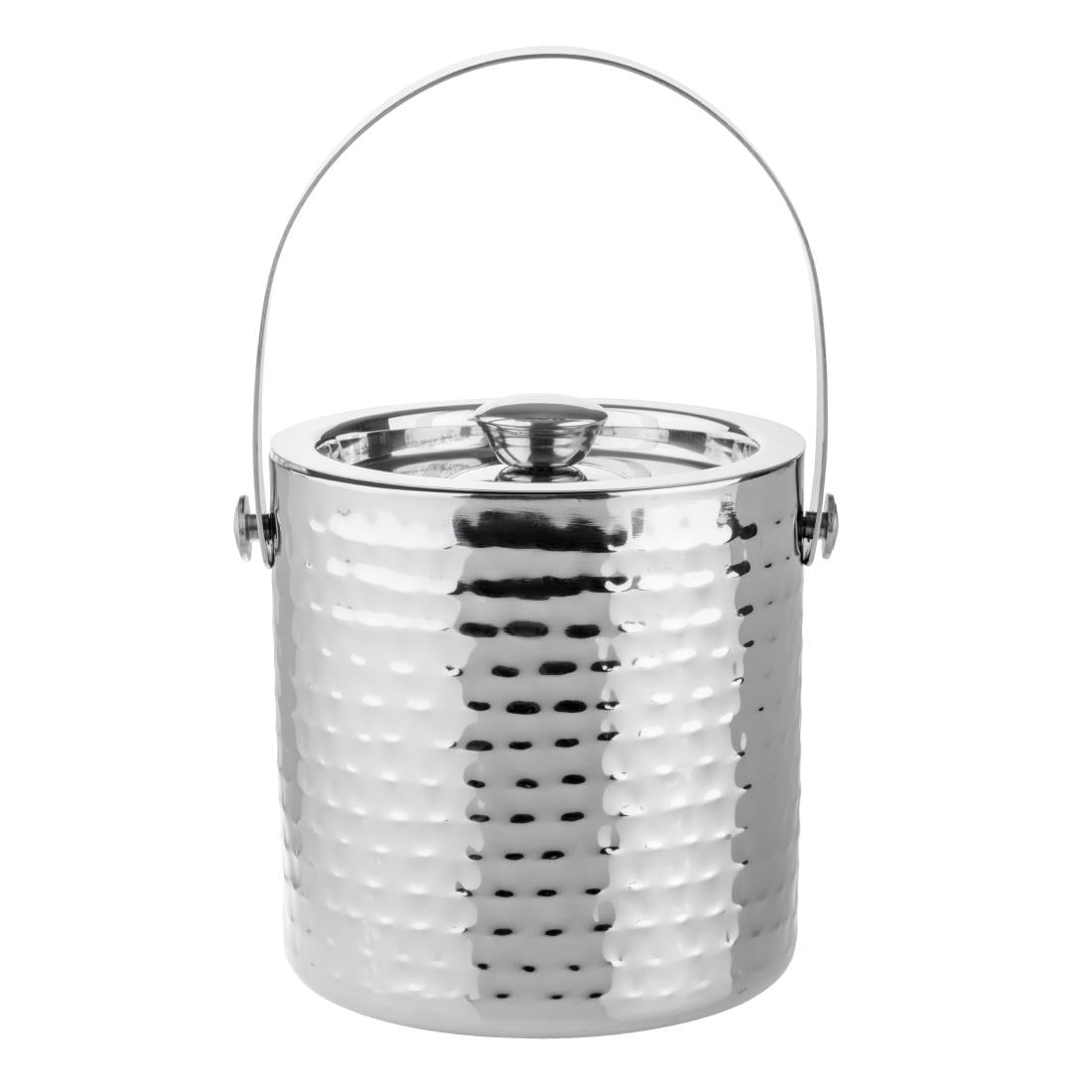 Olympia Hammered Double Wall Ice Bucket 1550ml (150(Ø)x153(H)mm/5 9/10"x 6") • PAS-FU285