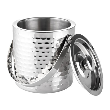 Olympia Hammered Double Wall Ice Bucket 1550ml (150(Ø)x153(H)mm/5 9/10"x 6") • PAS-FU285