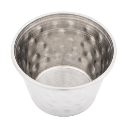 Olympia Hammered Stainless Steel Sauce Cups 70ml (12 Pack) (70ml/2.5oz. 60(Ø)x40(H)mm. Pack Quantity: 12) • PAS-FU289