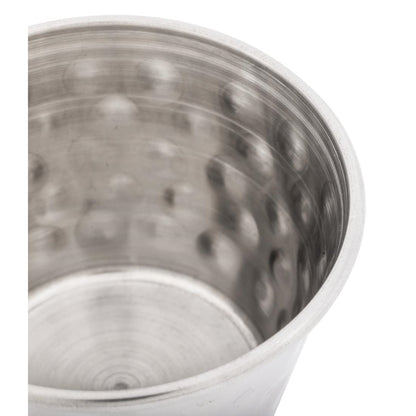 Olympia Hammered Stainless Steel Sauce Cups 70ml (12 Pack) (70ml/2.5oz. 60(Ø)x40(H)mm. Pack Quantity: 12) • PAS-FU289