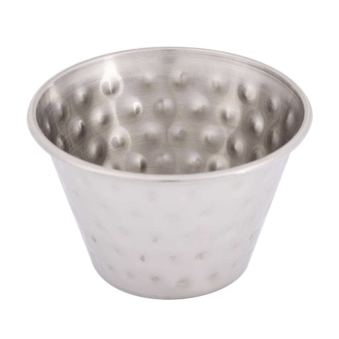 Olympia Hammered Stainless Steel Sauce Cups 115ml (12 Pack) (115ml/4oz. 72(Ø)x42(H)mm. Pack Quantity: 12) • PAS-FU290