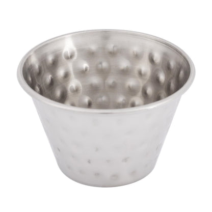 Olympia Hammered Stainless Steel Sauce Cups 115ml (12 Pack) (115ml/4oz. 72(Ø)x42(H)mm. Pack Quantity: 12) • PAS-FU290