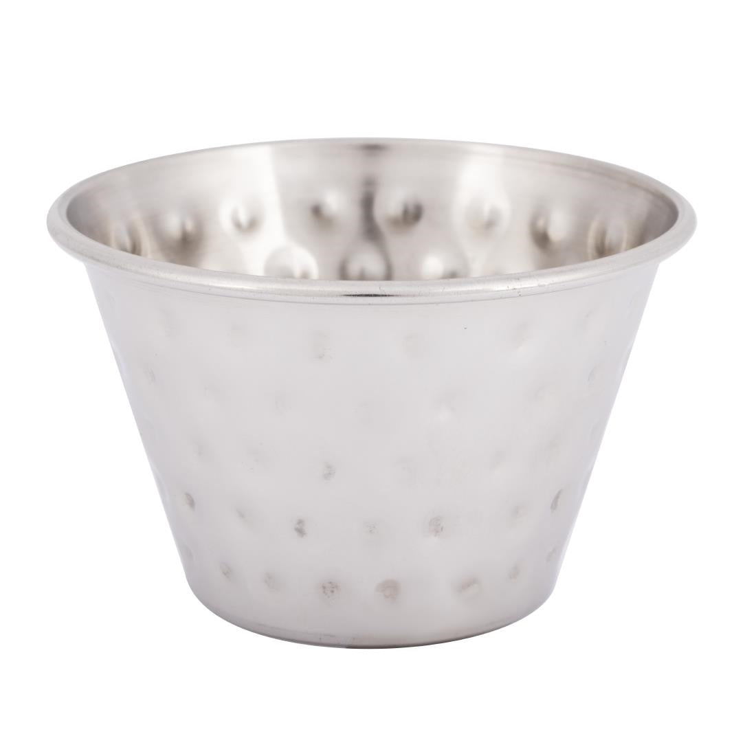 Olympia Hammered Stainless Steel Sauce Cups 115ml (12 Pack) (115ml/4oz. 72(Ø)x42(H)mm. Pack Quantity: 12) • PAS-FU290