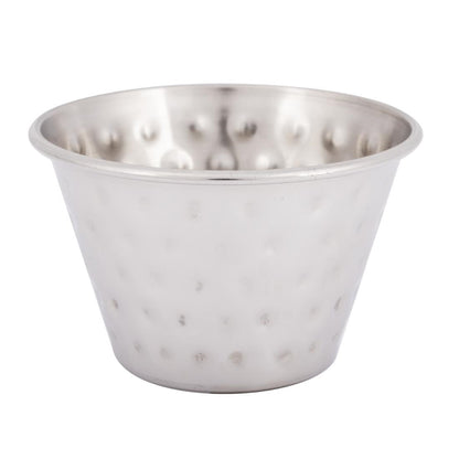 Olympia Hammered Stainless Steel Sauce Cups 115ml (12 Pack) (115ml/4oz. 72(Ø)x42(H)mm. Pack Quantity: 12) • PAS-FU290
