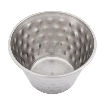 Olympia Hammered Stainless Steel Sauce Cups 115ml (12 Pack) (115ml/4oz. 72(Ø)x42(H)mm. Pack Quantity: 12) • PAS-FU290