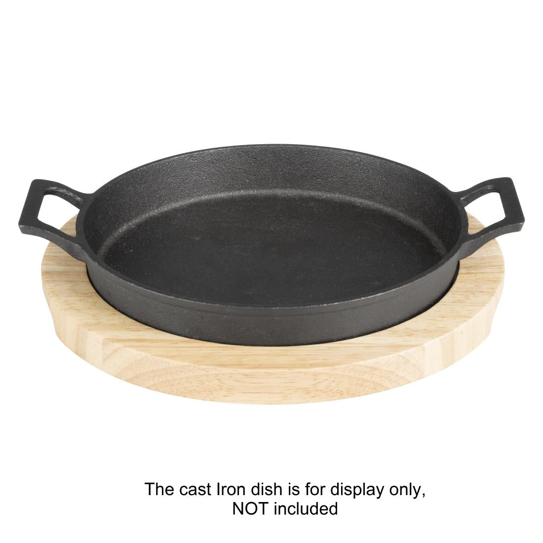 Olympia Hevea Board for Cast Iron Round Eared Dish 235mm (FW816) (For Olympia dish - FW816 | 235(Ø)x19(H)mm) • PAS-FU294